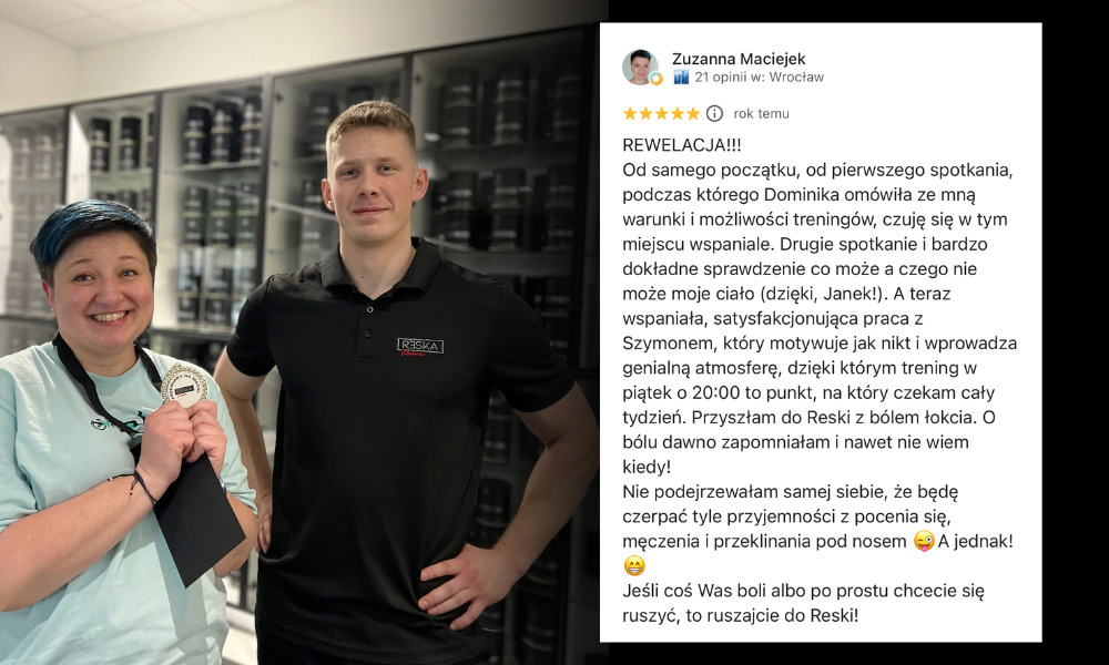 Opinia klienta o fizjoterapii i treningu w RESKA Wrocław